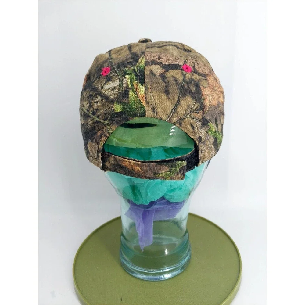 Mossy Oak Pink and Turquoise Camo Hook n Loop Hat